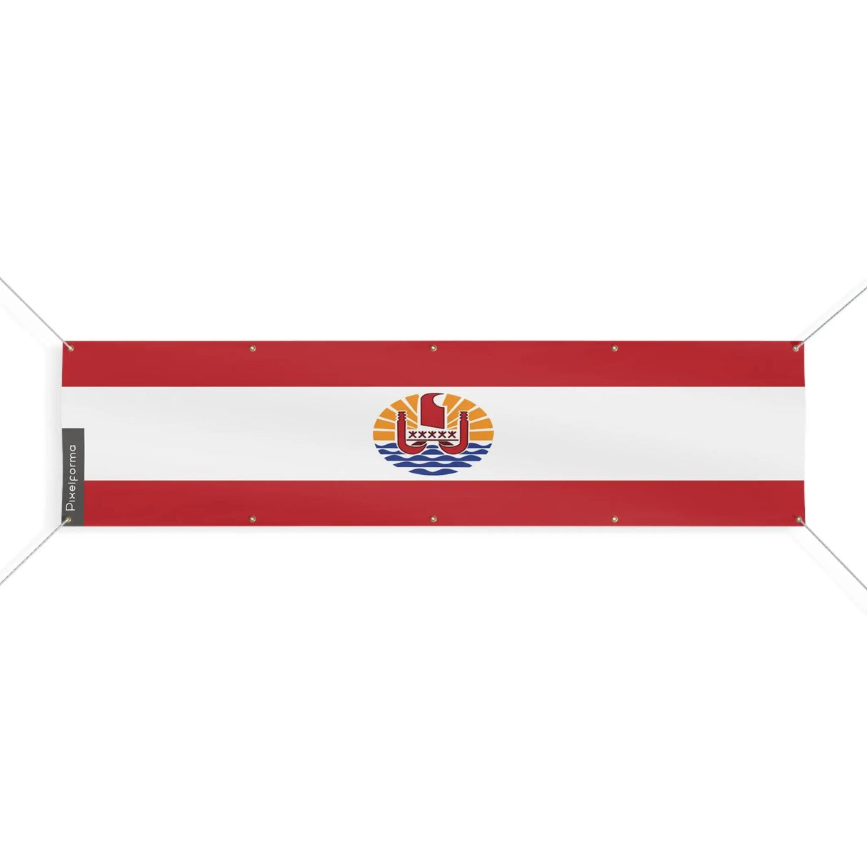 Drapeau polynésie française polyester résistant aux intempéries