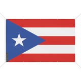Drapeau porto rico en polyester résistant avec œillets