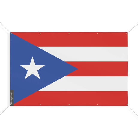 Drapeau porto rico en polyester résistant avec œillets