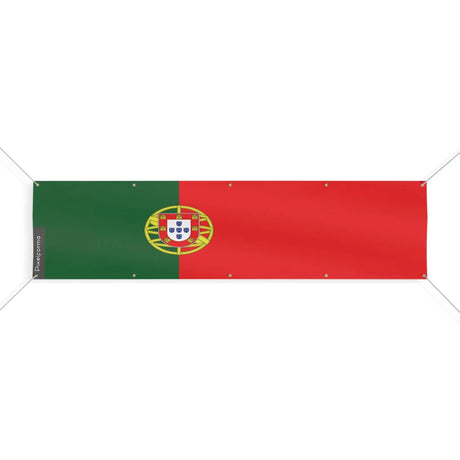 Drapeau portugal polyester résistant œillets usage extérieur