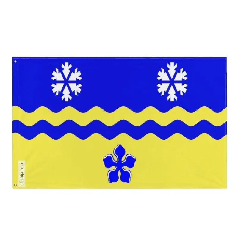 Drapeau prince george polyester résistant œillets à gauche
