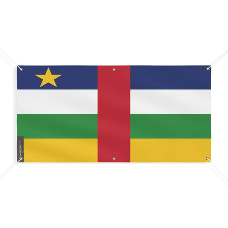 Drapeau république centrafricaine polyester résistant extérieur