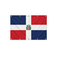 Drapeau de la République dominicaine format S en polyester avec dix œillets