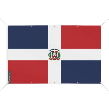Drapeau république dominicaine en polyester résistant