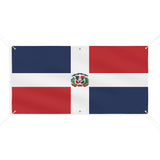 Drapeau république dominicaine polyester résistant intempéries