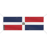 Drapeau république dominicaine polyester résistant intempéries