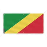 Drapeau république du congo polyester résistant 6 œillets