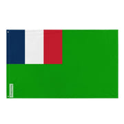 Drapeau république indépendante guyane polyester œillets gauche