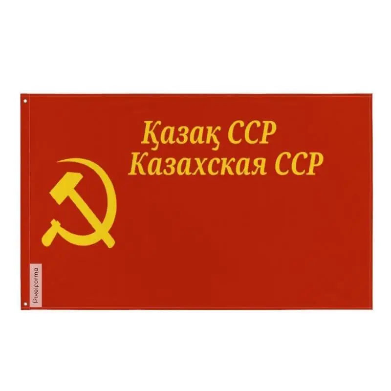 Drapeau république socialiste soviétique kazakhe polyester