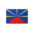 Drapeau de La Réunion format S en polyester avec dix œillets