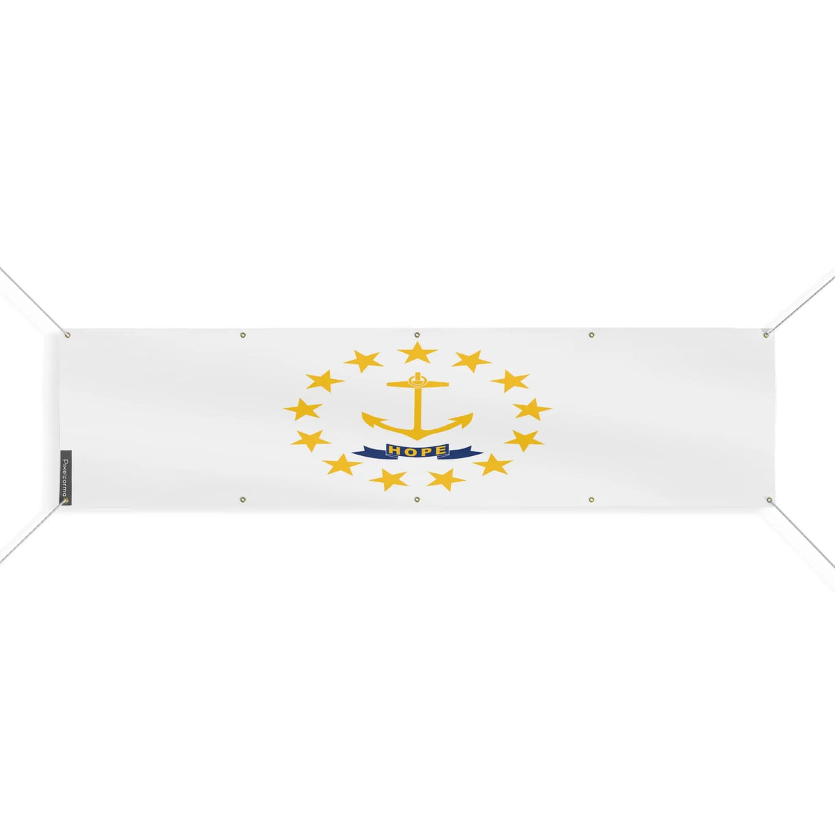 Drapeau rhode island en polyester résistant avec œillets