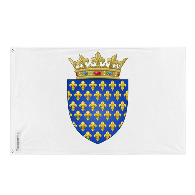Drapeau Rois de France avant 1376 en plusieurs tailles 100 % polyester Imprimer avec Double ourlet - Pixelforma 