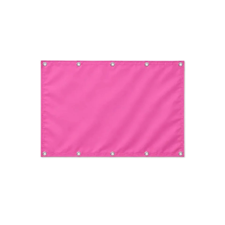 Drapeau Rose format S en polyester avec dix œillets