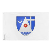 Drapeau rosemère polyester résistant œillets à gauche