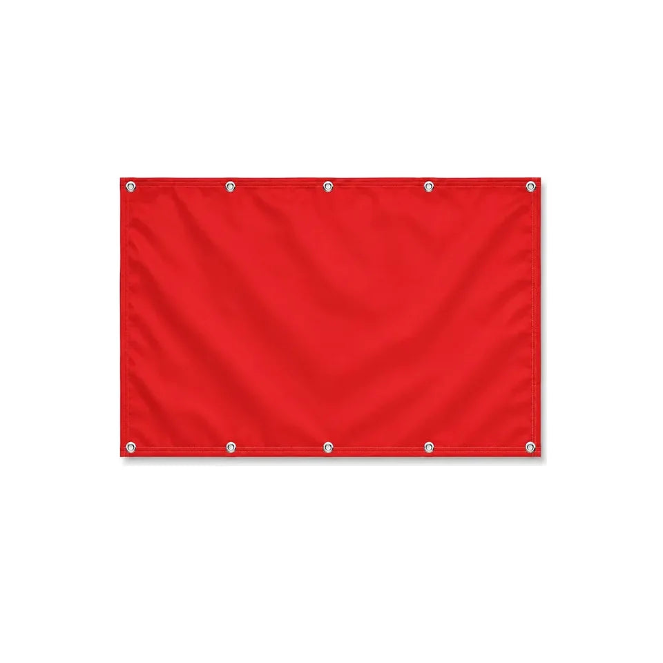 Drapeau Rouge format S en polyester avec dix œillets