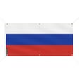 Drapeau russie polyester résistant avec six œillets
