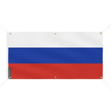 Drapeau russie polyester résistant avec six œillets