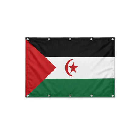 Drapeau Sahara Occidental format S en polyester avec dix œillets