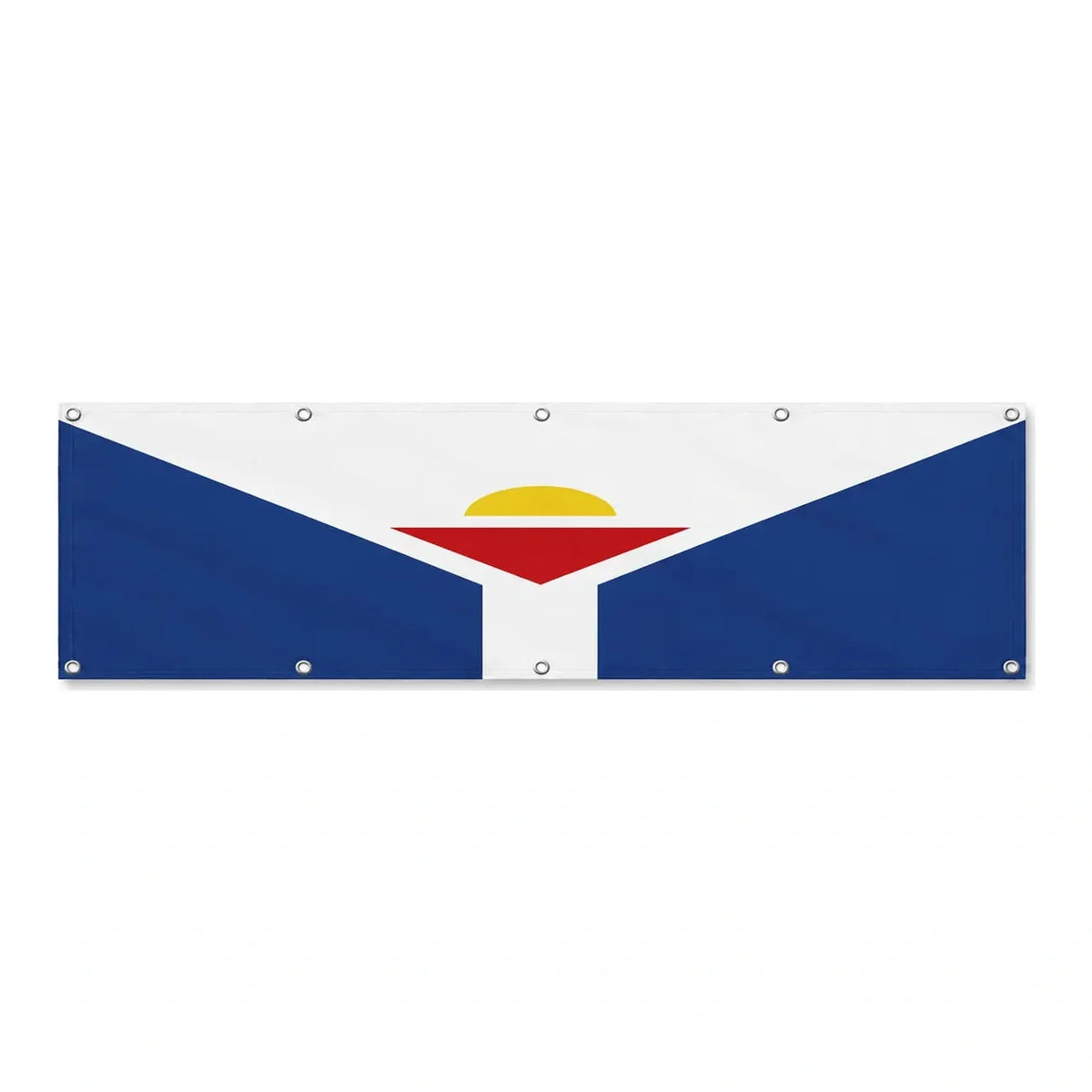 Drapeau de Saint-Martin grand format XL en polyester avec dix œillets