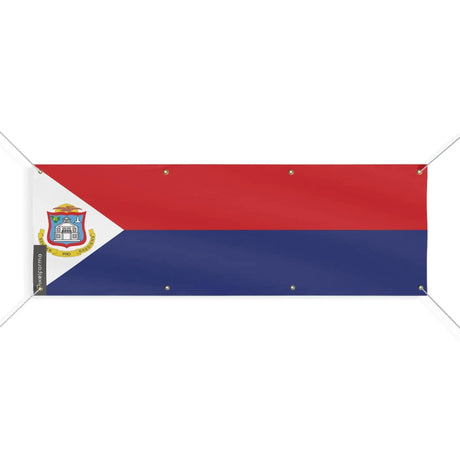 Drapeau saint-martin polyester résistant pour extérieur