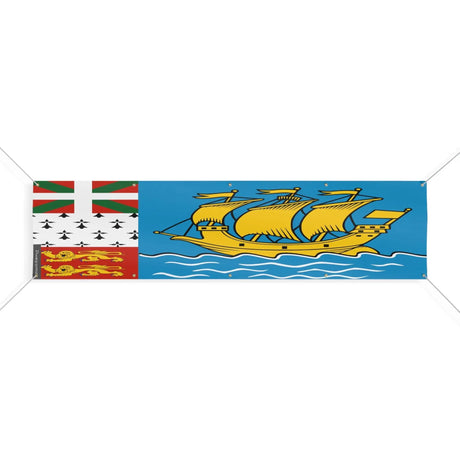 Drapeau saint-pierre-et-miquelon polyester dix œillets résistant