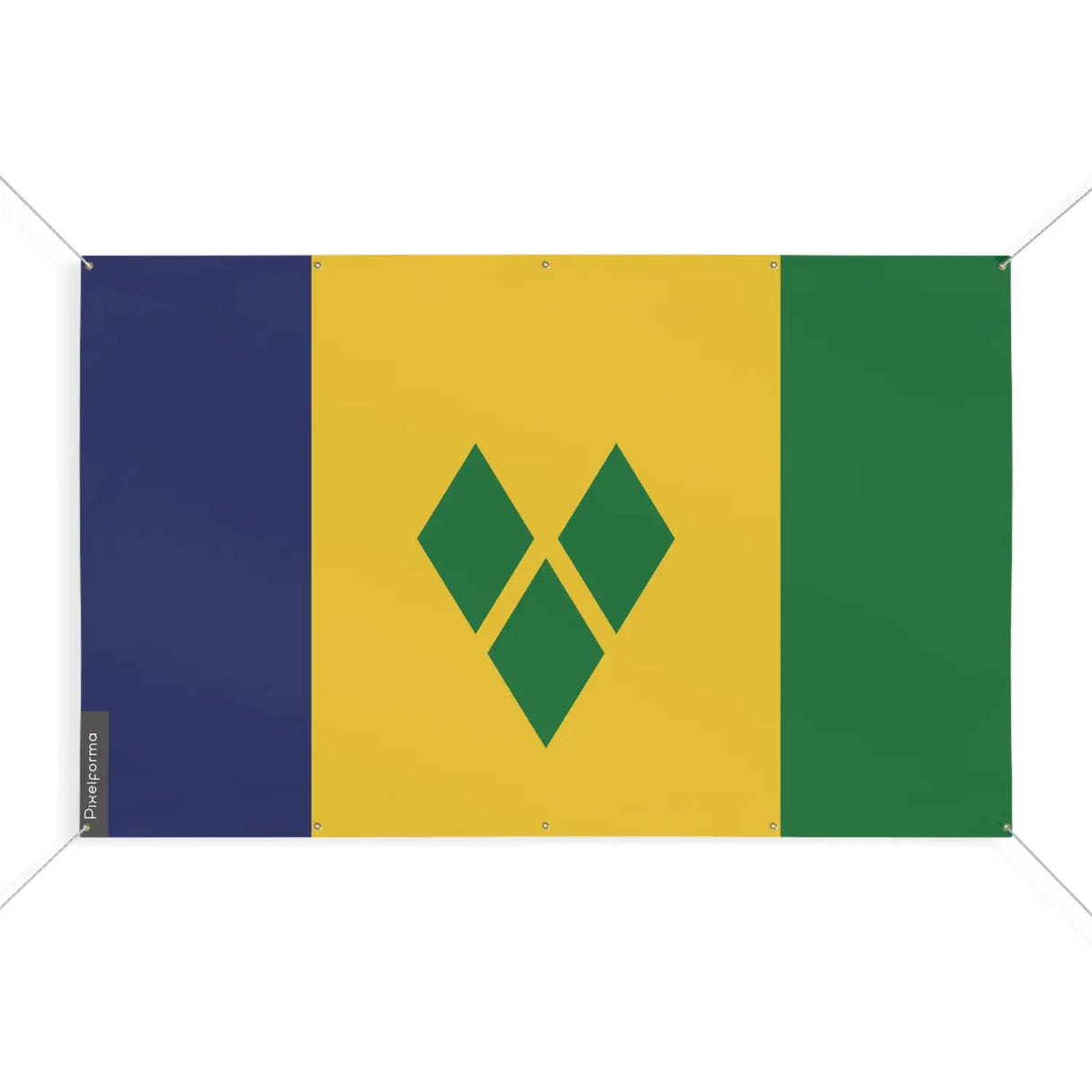 Drapeau saint-vincent-et-les-grenadines 10 oeillets en plusieurs tailles (s) - pixelforma