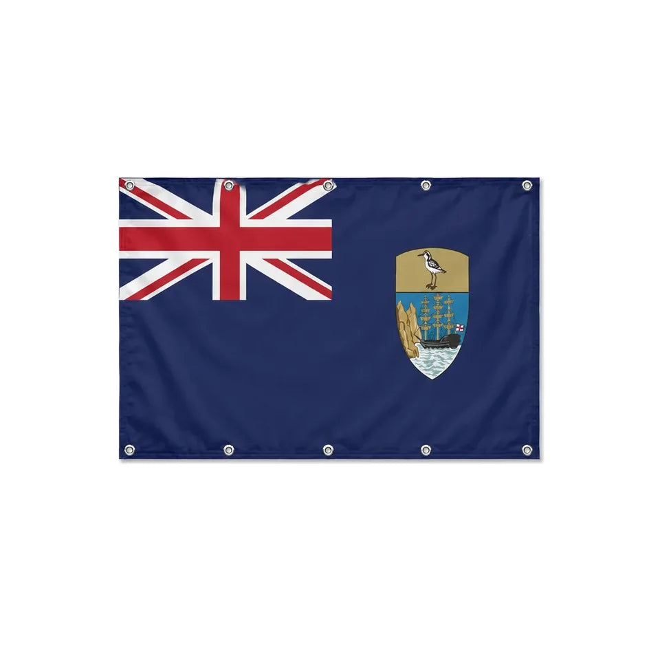 Drapeau de Sainte-Hélène, Ascension et Tristan da Cunha format S en polyester avec dix œillets