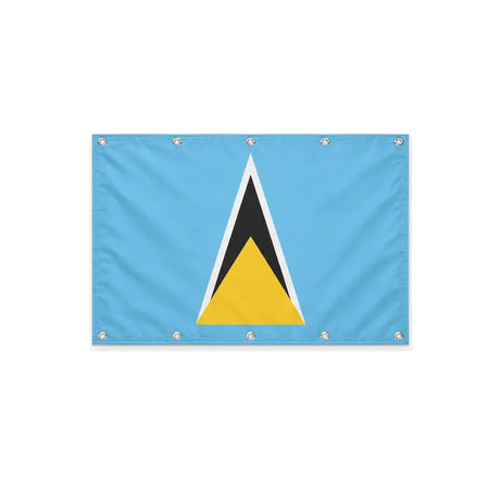 Drapeau de Sainte-Lucie format S en polyester avec dix œillets