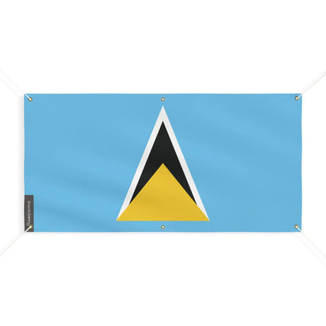 Drapeau sainte-lucie polyester résistant avec œillets robustes