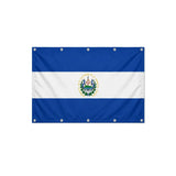 Drapeau du Salvador format S en polyester avec dix œillets