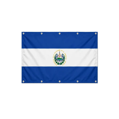 Drapeau du Salvador format S en polyester avec dix œillets
