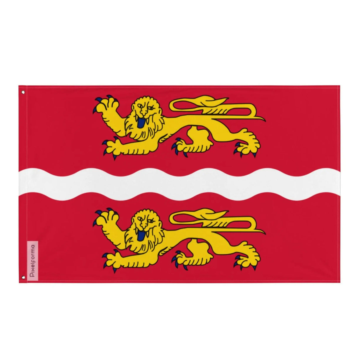 Drapeau seine-maritime polyester résistant double ourlet