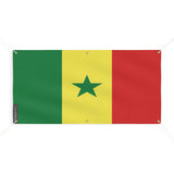 Drapeau sénégal polyester résistant avec œillets robustes