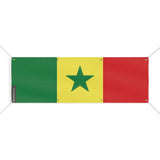 Drapeau sénégal polyester résistant œillets usage extérieur