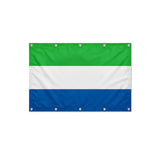 Drapeau de Sierra Leone format S en polyester avec dix œillets