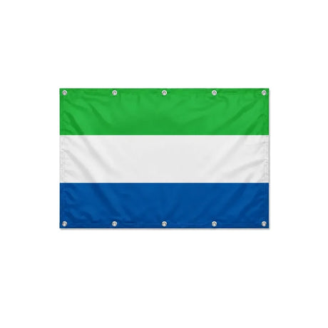 Drapeau de Sierra Leone format S en polyester avec dix œillets