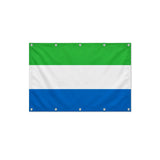 Drapeau de Sierra Leone format S en polyester avec dix œillets