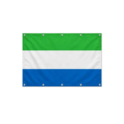 Drapeau de Sierra Leone format S en polyester avec dix œillets