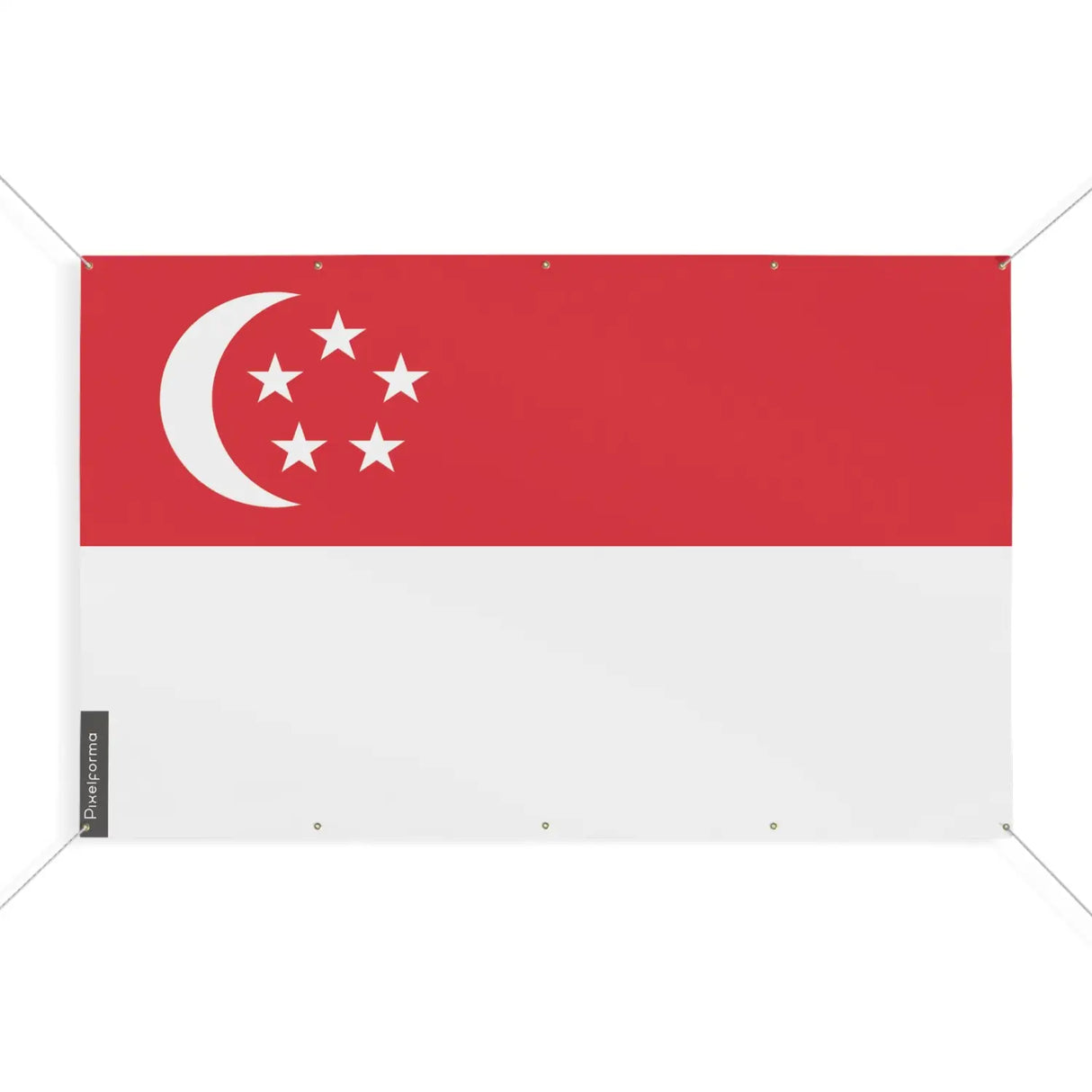 Drapeau singapour 10 oeillets en plusieurs tailles (s) - pixelforma