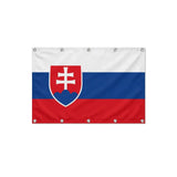 Drapeau de la Slovaquie format S en polyester avec dix œillets