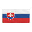 Drapeau slovaquie en polyester résistant aux intempéries