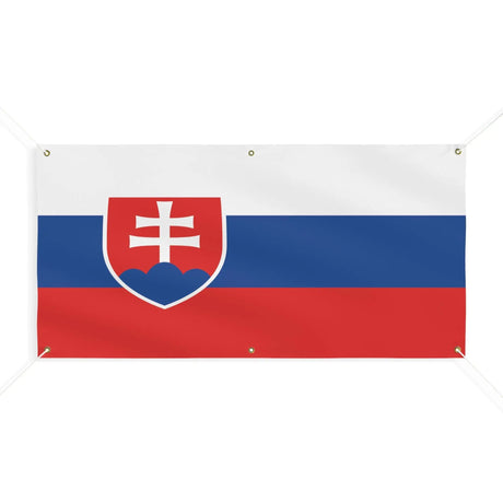 Drapeau slovaquie en polyester résistant aux intempéries