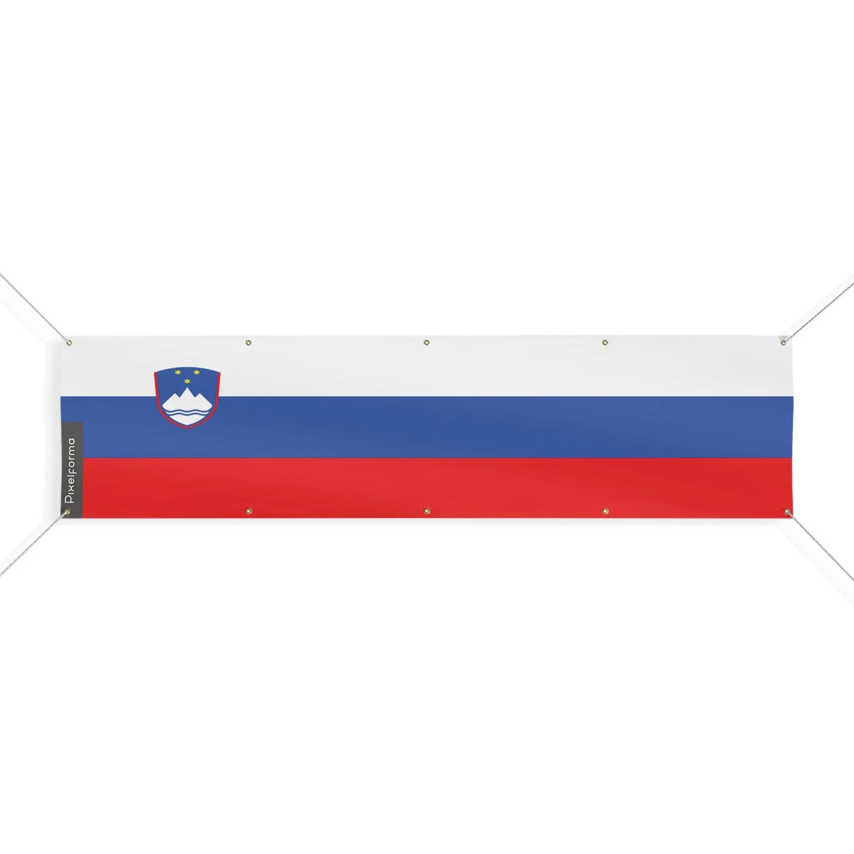 Drapeau slovénie polyester résistant avec œillets renforcés