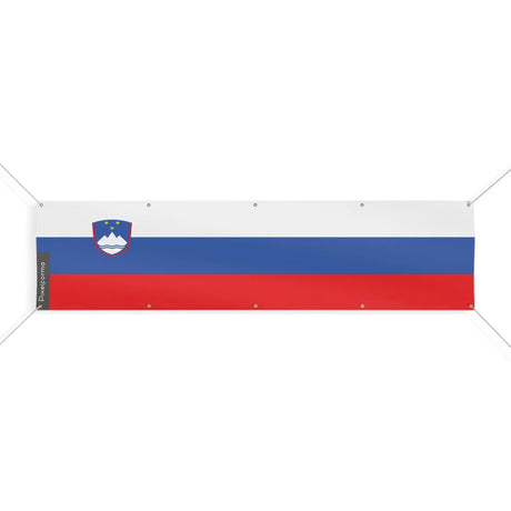 Drapeau slovénie polyester résistant avec œillets renforcés