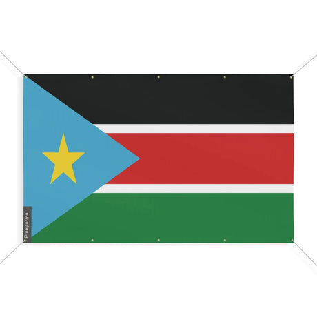 Drapeau soudan du sud polyester résistant œillets robustes