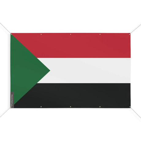 Drapeau soudan en polyester résistant avec œillets robustes