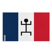 Drapeau soudan français polyester résistant œillets à gauche