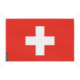 Drapeau suisse 10 oeillets en plusieurs tailles (s) - pixelforma