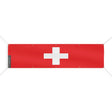 Drapeau suisse polyester résistant armoiries usage extérieur