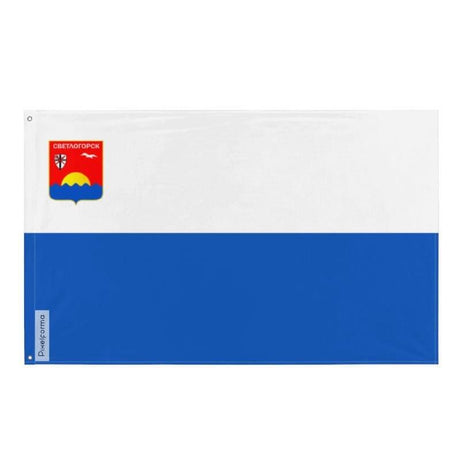 Drapeau Svetlogorsk en plusieurs tailles 100 % polyester Imprimer avec Double ourlet - Pixelforma 